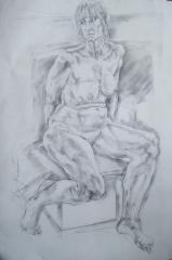 Nude Charcoal Drawing no.3 - click here to see an enlargement (opens a new window in front of this page)
