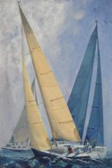 Yachts passing - click here to see an enlargement