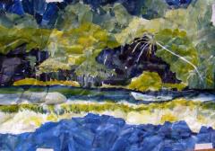 After Peter Doig, with a nod to Alexander Cozens. - click here to see an enlargement