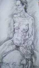 Nude Charcoal Drawing no.2 - click here to see an enlargement (opens a new window in front of this page)