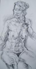 Nude Charcoal Drawing no.1 - click here to see an enlargement (opens a new window in front of this page)